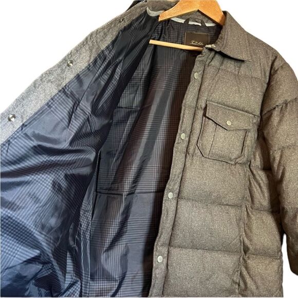 Tasso Elba mens brown puff coat. Size large - Picture 11 of 12